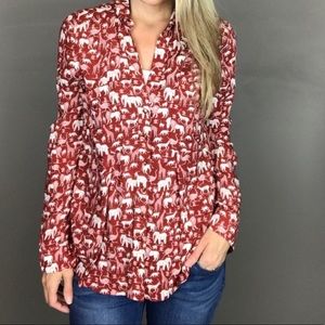 Anthropologie Maeve Safari Animal Blouse | 8